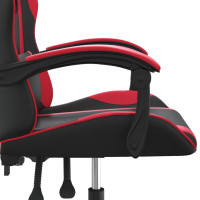 Produktbild för Gamingstol svart och röd konstläder