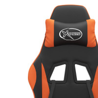 Produktbild för Gamingstol svart och orange konstläder