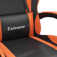 Produktbild för Gamingstol svart och orange konstläder
