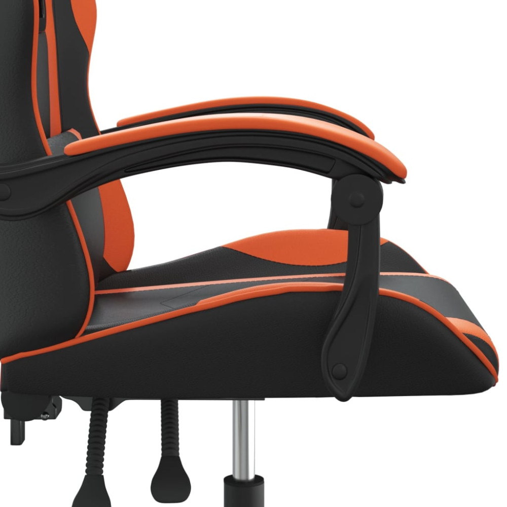 Produktbild för Gamingstol svart och orange konstläder