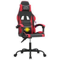 Produktbild för Gamingstol svart och röd konstläder