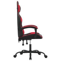 Produktbild för Gamingstol svart och röd konstläder