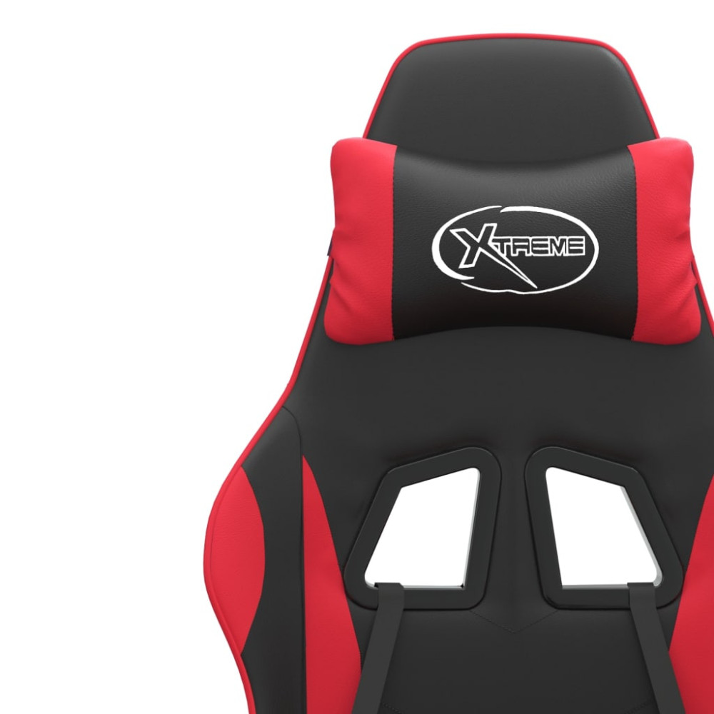 Produktbild för Gamingstol svart och röd konstläder