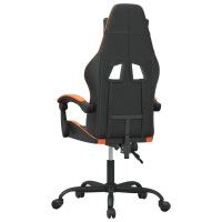 Produktbild för Snurrbar gamingstol svart och orange konstläder