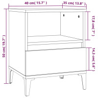 Produktbild för Sängbord 2 st sonoma-ek 40x35x50 cm