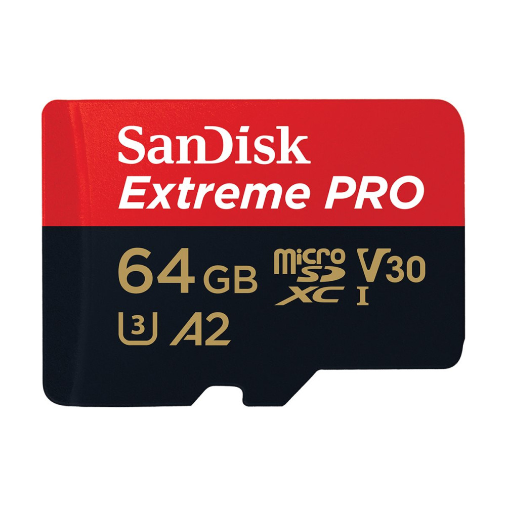 Produktbild för SanDisk Extreme PRO - flash-minneskort - 64 GB - mikroSDXC UHS-I