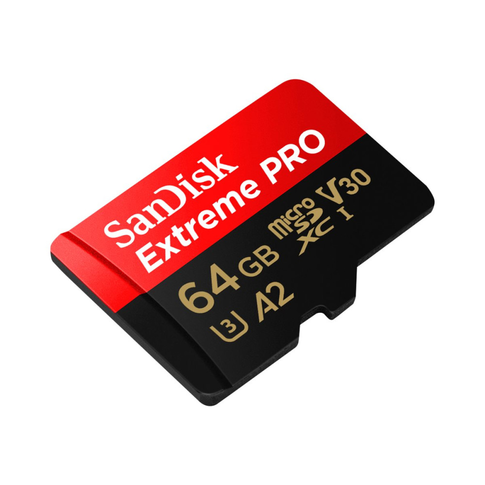Produktbild för SanDisk Extreme PRO - flash-minneskort - 64 GB - mikroSDXC UHS-I