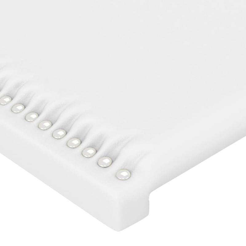 Produktbild för Sänggavel LED vit 200x5x78/88 cm konstläder