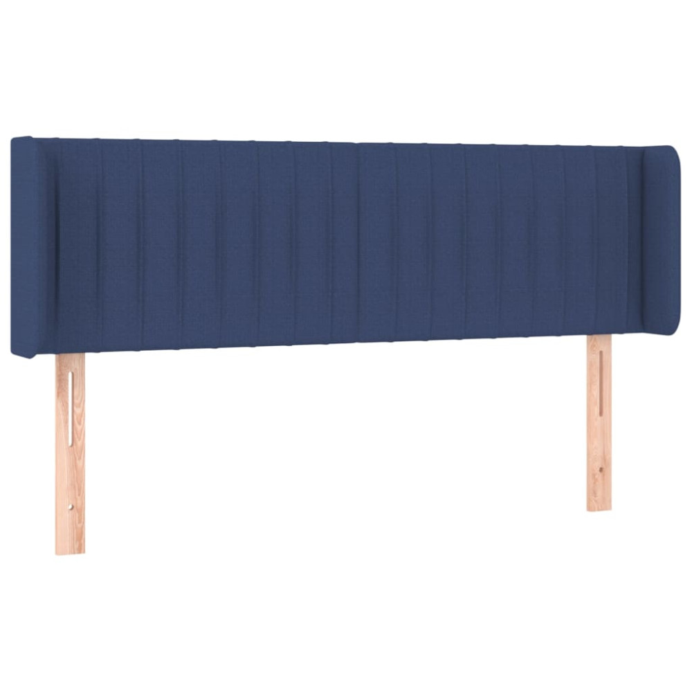Produktbild för Sänggavel LED blå 147x16x78/88 cm tyg