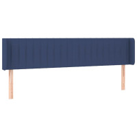 Produktbild för Sänggavel LED blå 203x16x78/88 cm tyg