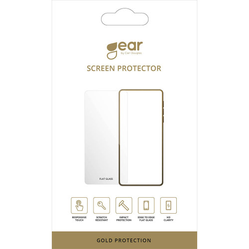 GEAR Glass Prot. Flat Case Friendly 2.5D GOLD SAMSUNG GALAXY A34 5G