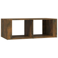 Produktbild för Soffbord rökfärgad ek 100x50x36 cm konstruerat trä