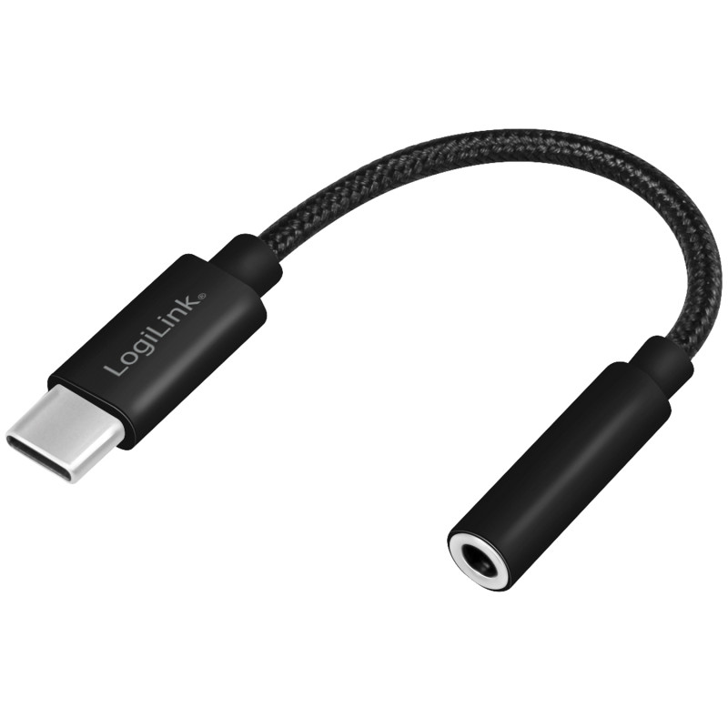 Produktbild för USB-C 3,5mm-ljudadapter m DAC 13cm nylonkabel
