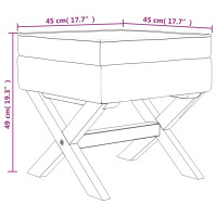 Produktbild för Förvaringspall mörkgrå 45x45x49 cm tyg