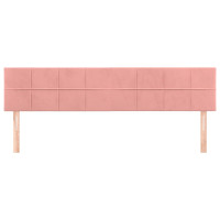 Produktbild för Sänggavlar rosa 200x5x78/88 cm sammet