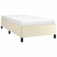 Produktbild för Sängram gräddvit 80x200 cm konstläder