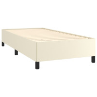 Produktbild för Sängram gräddvit 80x200 cm konstläder