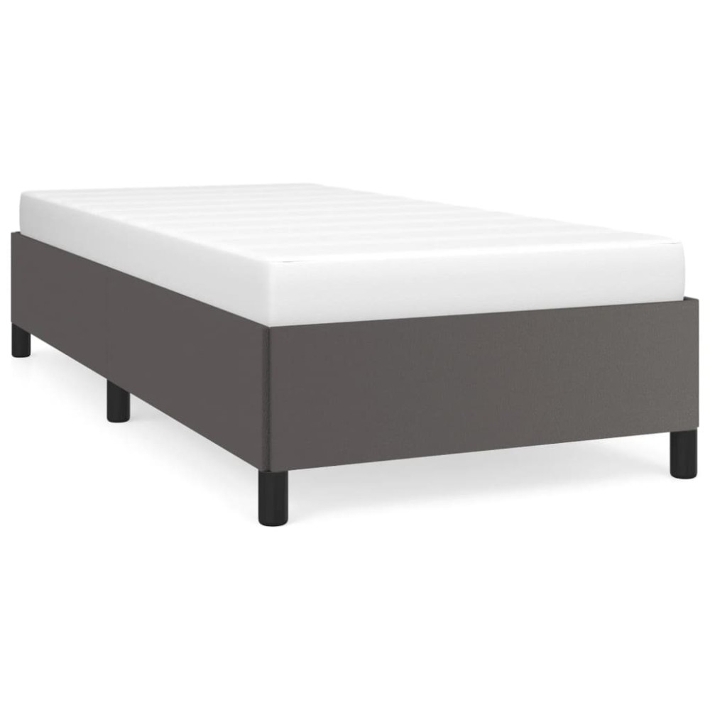 Produktbild för Sängram grå 80x200 cm konstläder