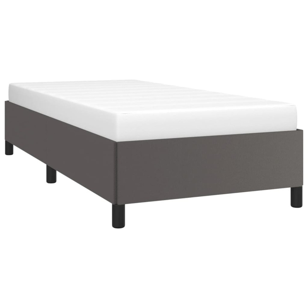 Produktbild för Sängram grå 80x200 cm konstläder