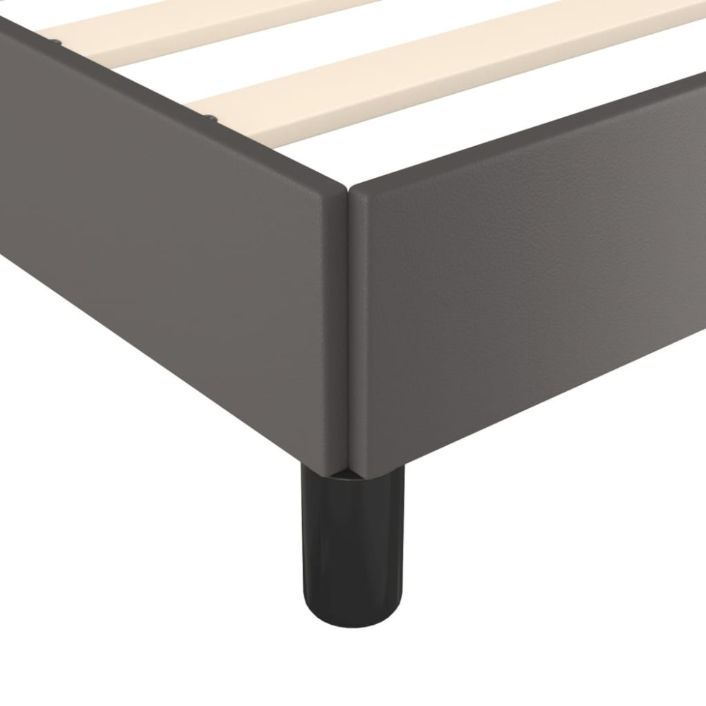 Produktbild för Sängram grå 80x200 cm konstläder