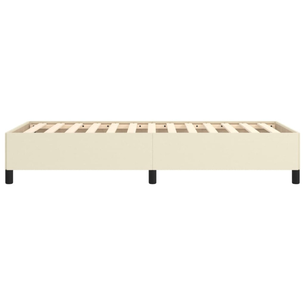 Produktbild för Sängram gräddvit 90x190 cm konstläder