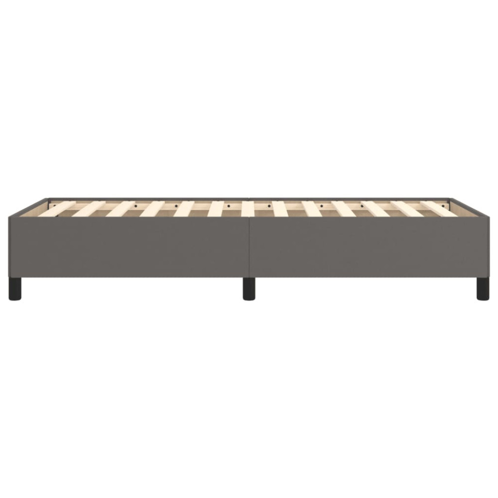 Produktbild för Sängram grå 90x190 cm konstläder