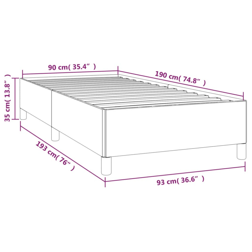 Produktbild för Sängram cappuccino 90x190 cm konstläder