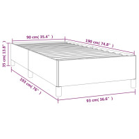 Produktbild för Sängram cappuccino 90x190 cm konstläder