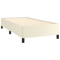 Produktbild för Sängram gräddvit 90x200 cm konstläder