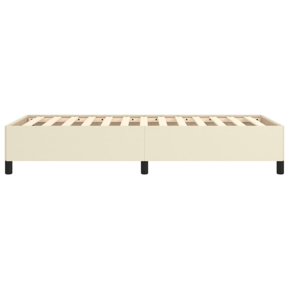 Produktbild för Sängram gräddvit 90x200 cm konstläder