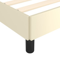 Produktbild för Sängram gräddvit 90x200 cm konstläder