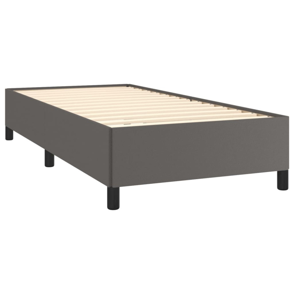 Produktbild för Sängram grå 90x200 cm konstläder