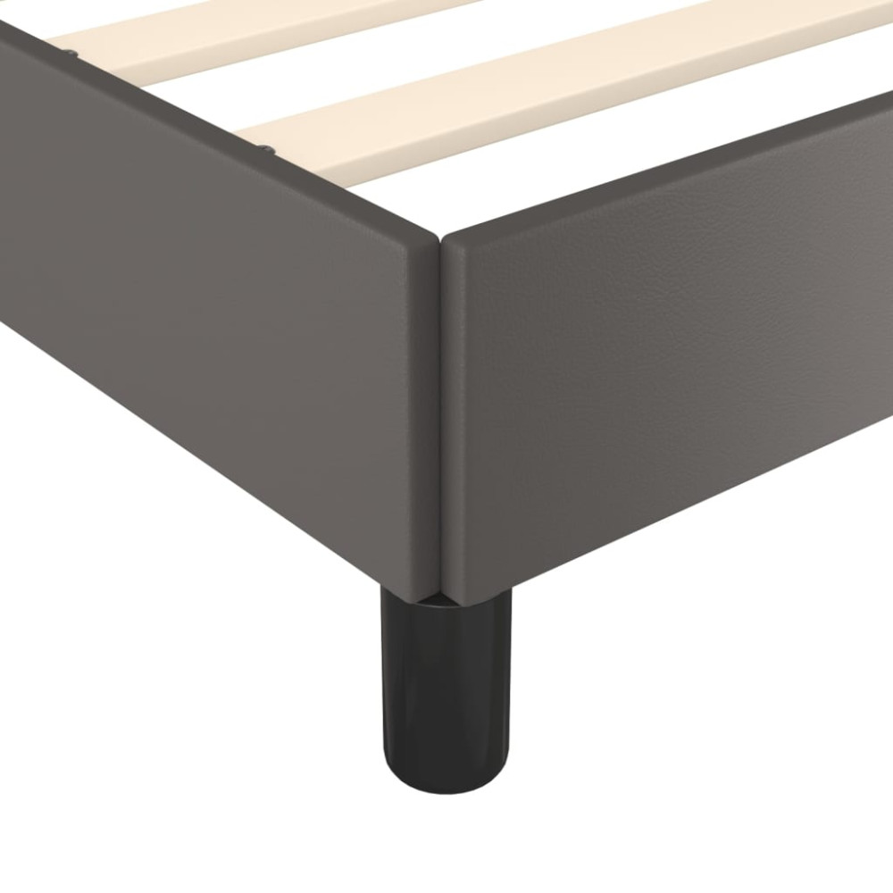 Produktbild för Sängram grå 90x200 cm konstläder