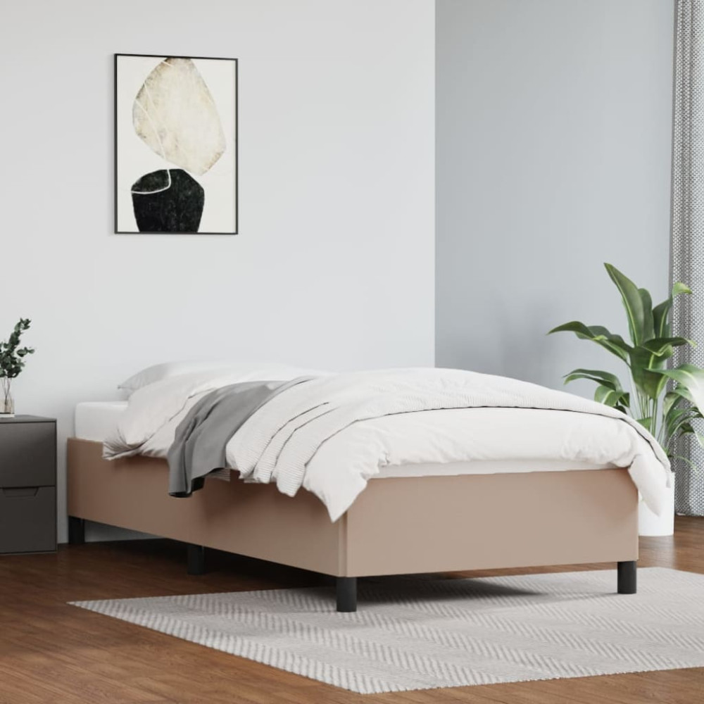 Produktbild för Sängram cappuccino 90x200 cm konstläder