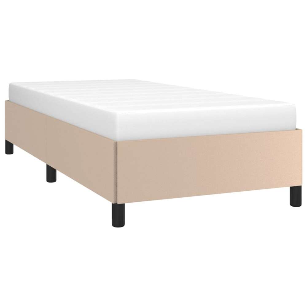 Produktbild för Sängram cappuccino 100x200 cm konstläder