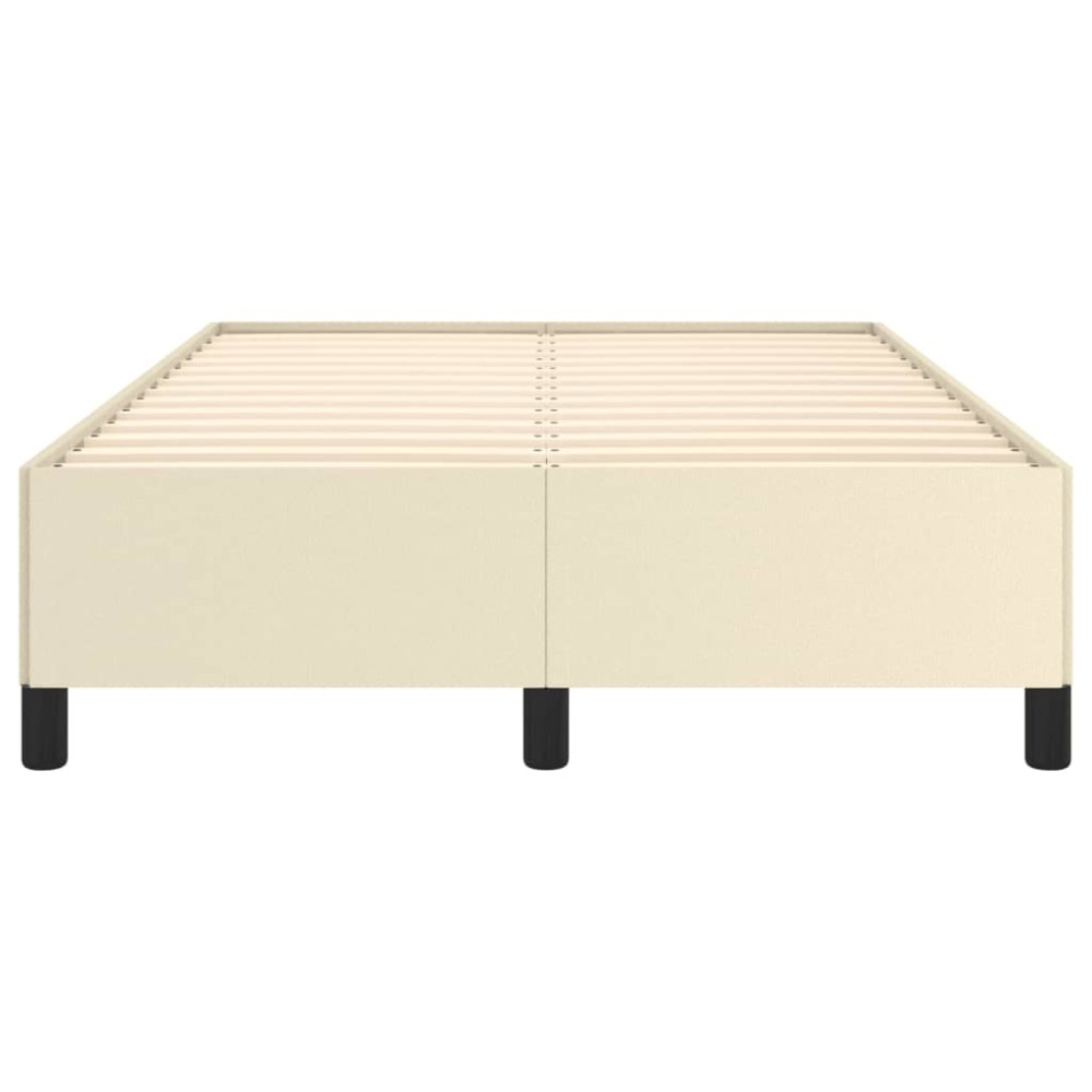 Produktbild för Sängram gräddvit 120x200 cm konstläder