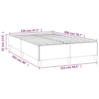 Produktbild för Sängram gräddvit 120x200 cm konstläder