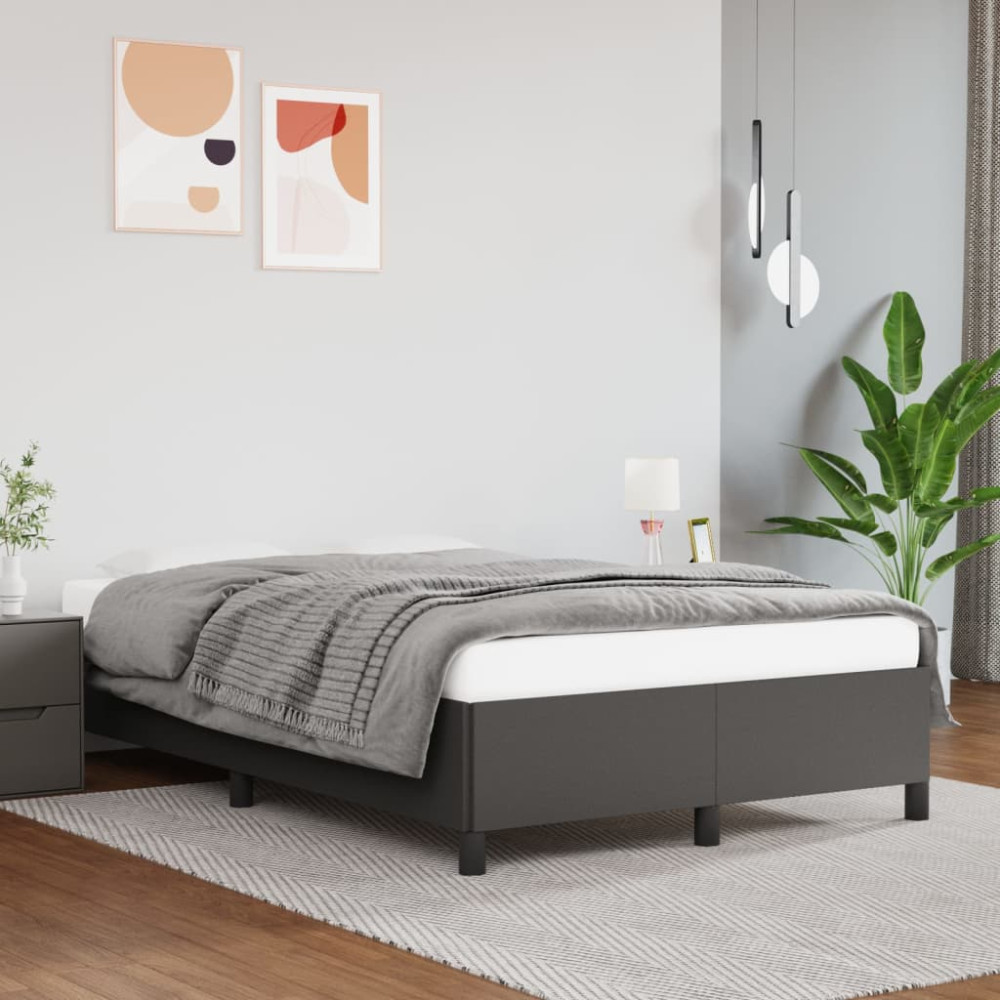 Produktbild för Sängram grå 120x200 cm konstläder