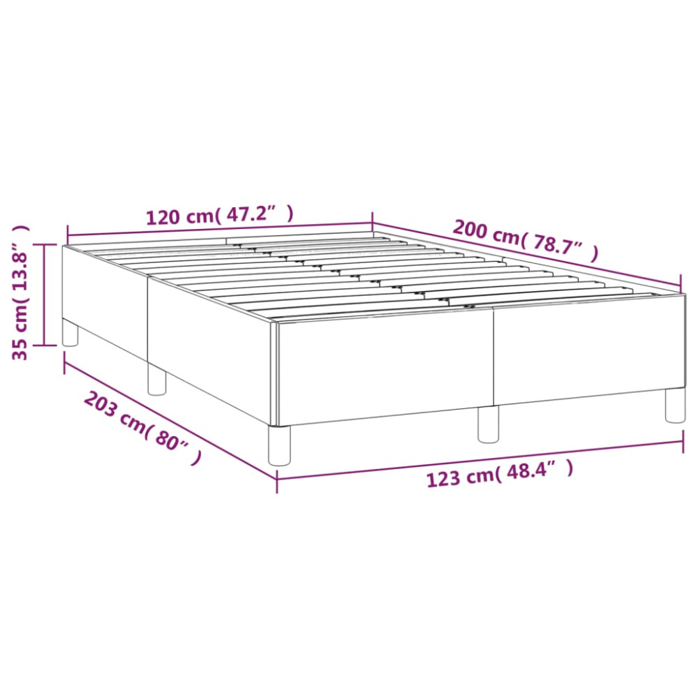 Produktbild för Sängram grå 120x200 cm konstläder