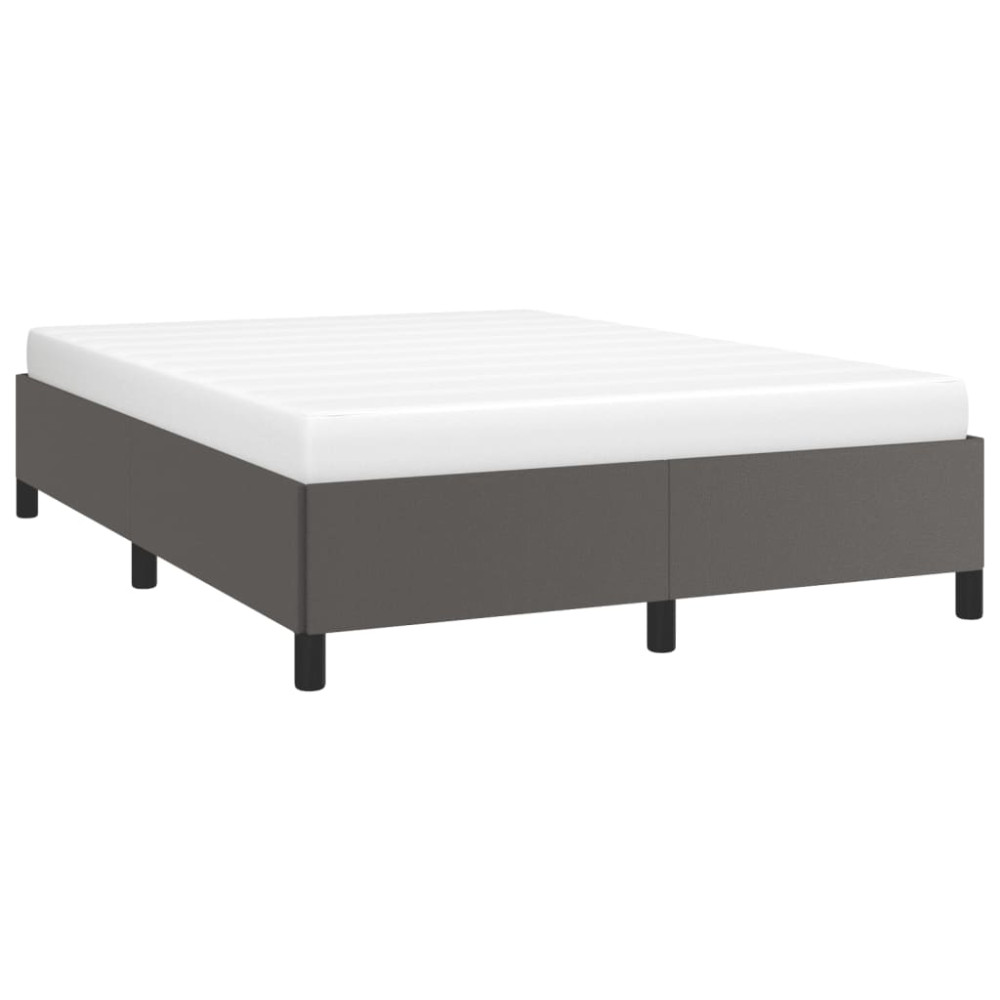 Produktbild för Sängram grå 140x190 cm konstläder