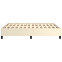 Produktbild för Sängram gräddvit 140x200 cm konstläder
