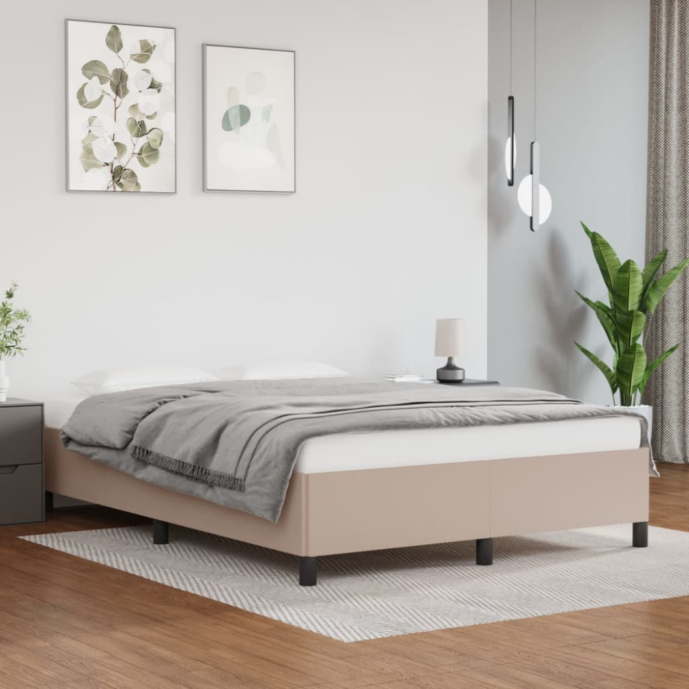 Produktbild för Sängram cappuccino 140x200 cm konstläder