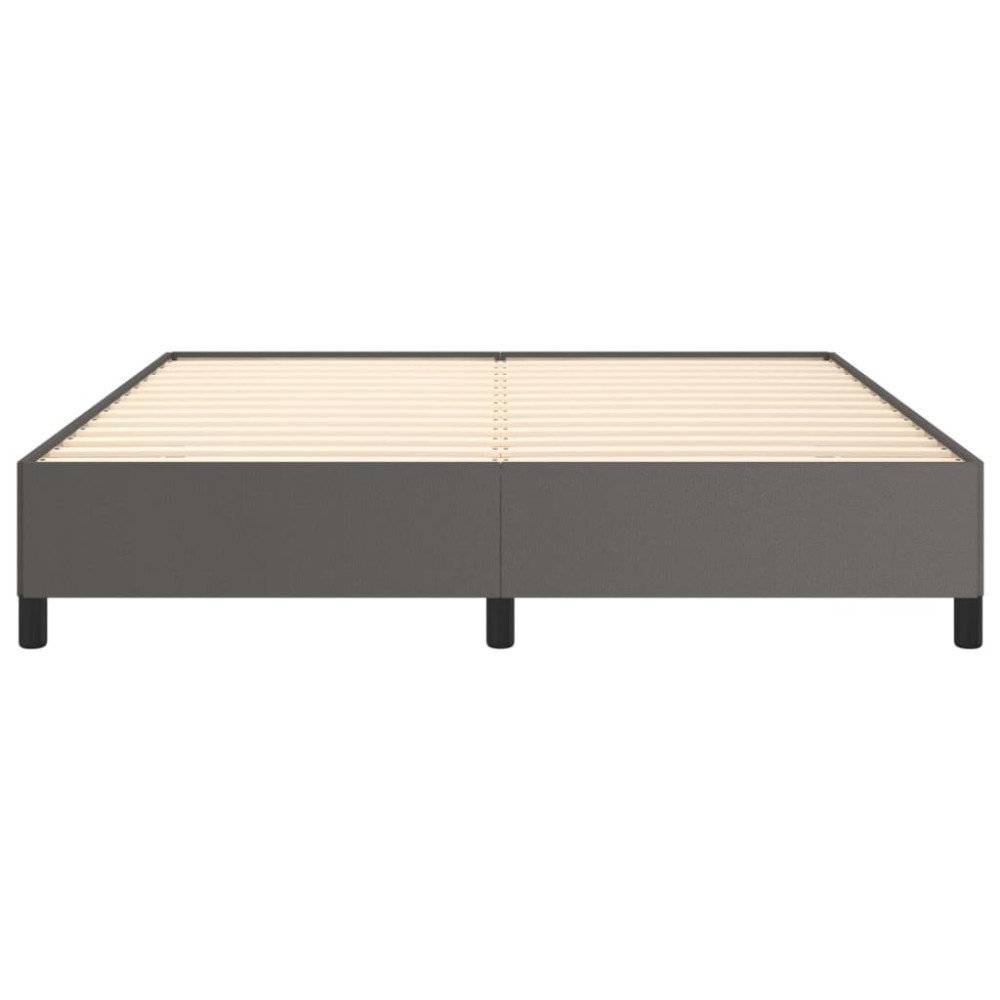 Produktbild för Sängram grå 160x200 cm konstläder