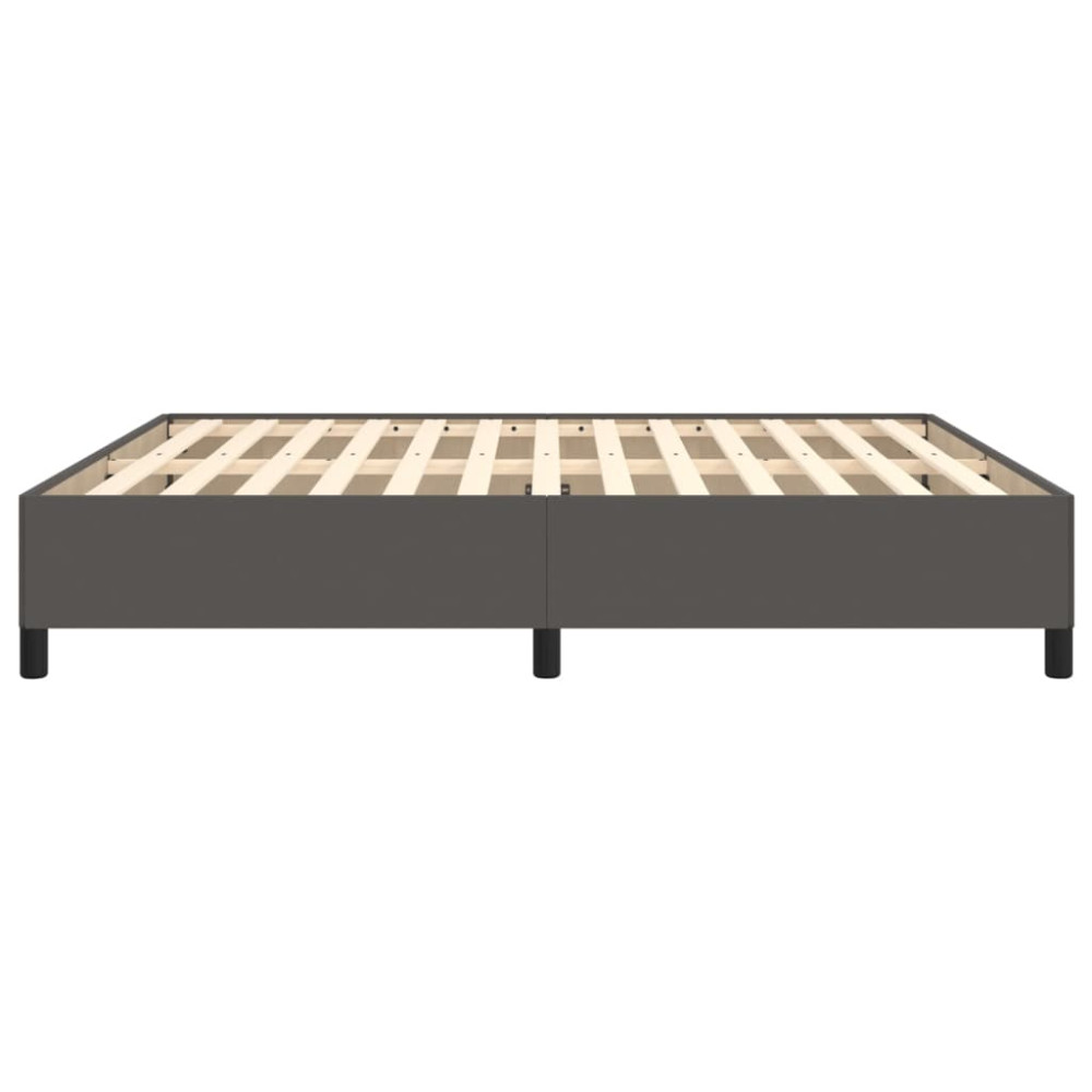 Produktbild för Sängram grå 160x200 cm konstläder