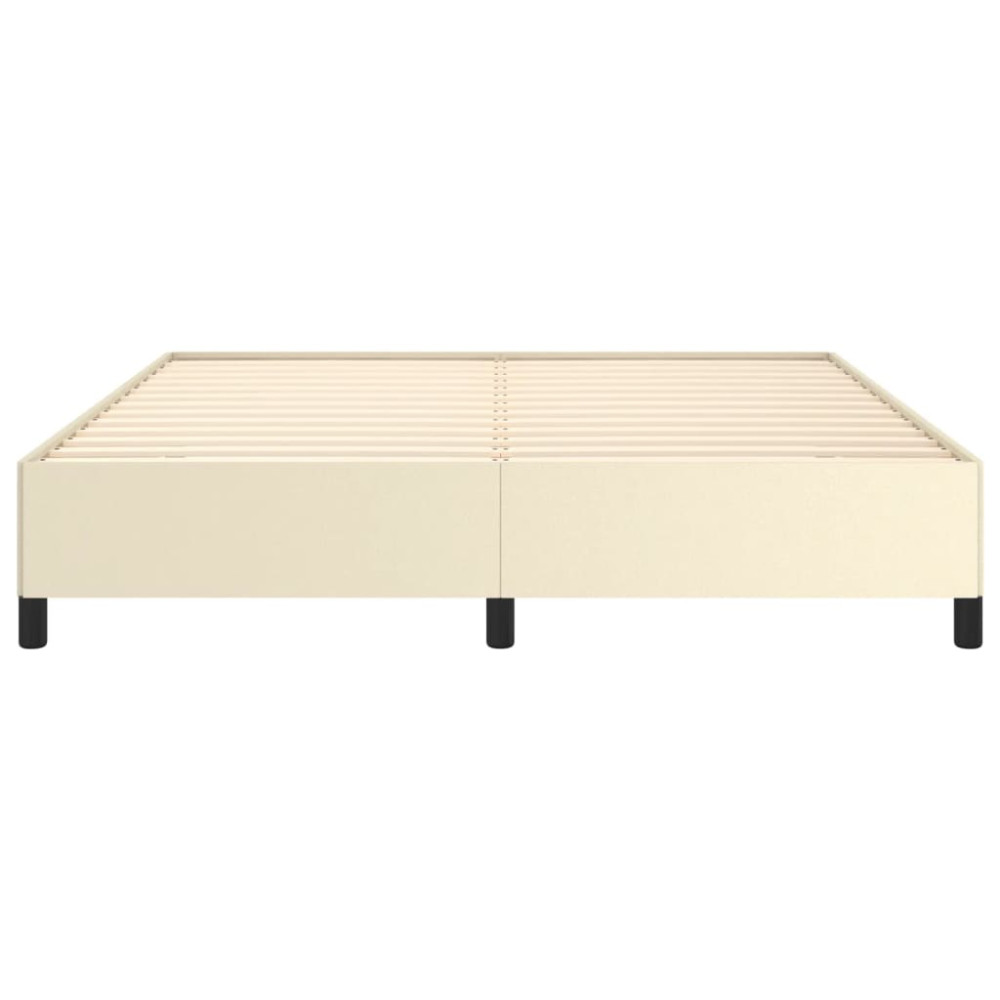 Produktbild för Sängram gräddvit 180x200 cm konstläder