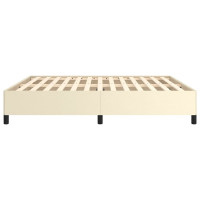 Produktbild för Sängram gräddvit 180x200 cm konstläder