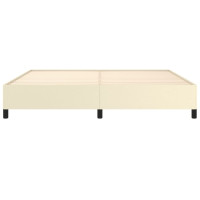 Produktbild för Sängram gräddvit 200x200 cm konstläder