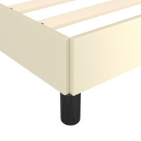 Produktbild för Sängram gräddvit 200x200 cm konstläder