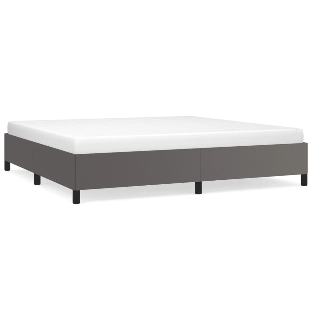Produktbild för Sängram grå 200x200 cm konstläder