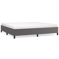 Produktbild för Sängram grå 200x200 cm konstläder